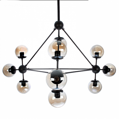 AU81382/10 BKЛюстра потолочная серия LOFT, E14*10*40W чёрный