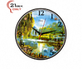 3030 CН208 Часы круглые "21 Bek"  -  (10) "" (30х30)							