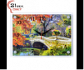 2535-1227 (5) Часы настенные "Мост в осеннем парке""21 Bek"