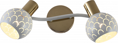 AU21605/2 WH+FGD Спот, 435*100*185, белый+золото, Е14 2х40W