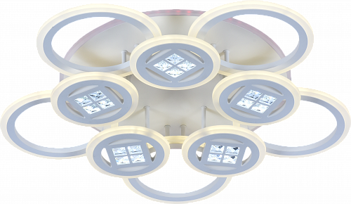 AU61115/5+5 WH(RGB) Светильник LED Белый 230W+11W 3000-6000K DIMMER ПДУ Ø750*120
