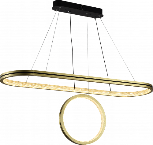 AU61231/2 GOLD+BK Подвес Овал LED Золото+Черный 120W 3000-6000K DIMMER ПДУ