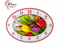 Часы настенные  "21 Bek"  3424 СН RО 834 Красные  (5)						