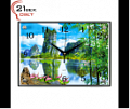 2535-741С (10) Часы настенные "Озеро в горах" "21 Век"