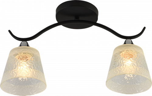 AU11614/2 BK+CR Люстра, 400*120*230, черный+хром, Е27 2х60W