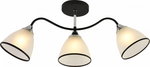 AU11611/3 BK+CR Люстра, 620*135*260, черный+хром, Е27 3х60W