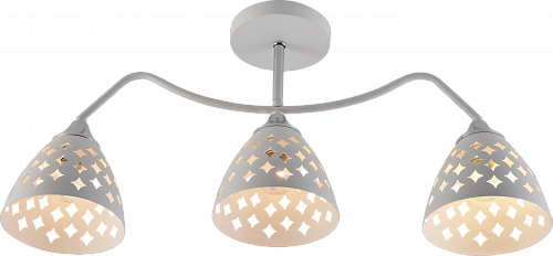AU12113/3 WH+CR Светильник потолочный, 580*135*260, E27*60W Белый+Хром