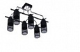 Люстра потолочная MUDI 2345/6C E27*6*60W черный/хром/черный